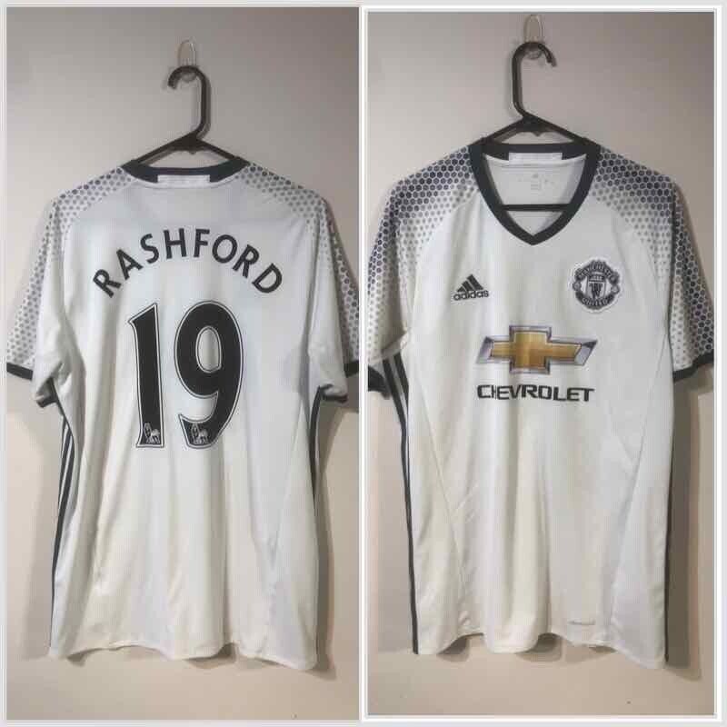 Rashford #10 Manchester United 2016/17 3rd Large Shirt Adidas Good Condition