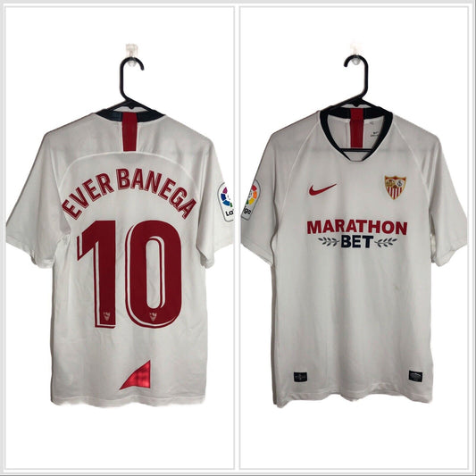 Ever Banega 10 Sevilla 2019 20 Home Medium Shirt Excellent Condition  Aj1018 104
