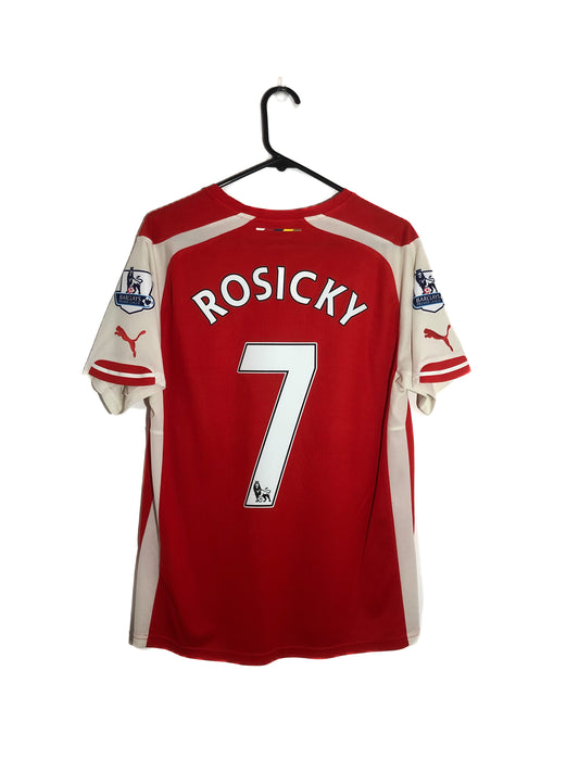 Rosicky #7 Arsenal 2014/15 Medium Home Shirt Puma Very Good Condition 746446