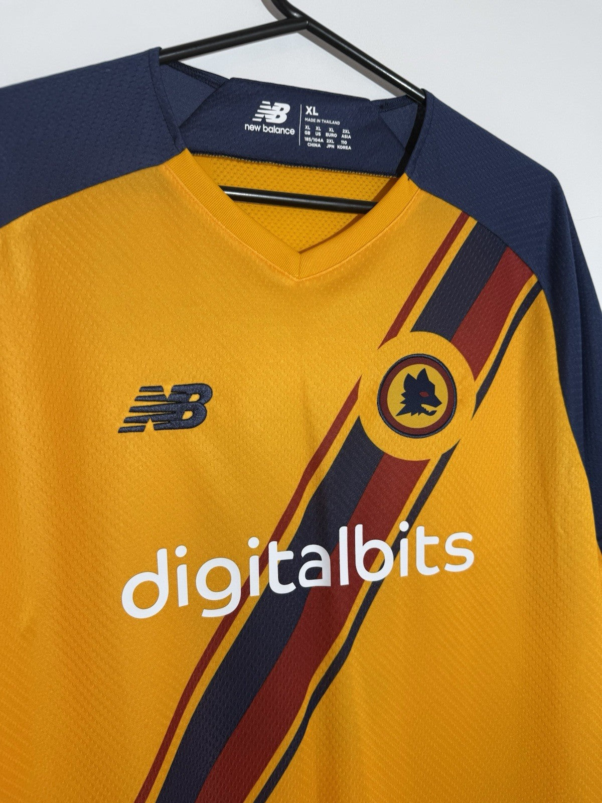 AS Roma Abraham #9 2021/22 XL 3rd Shirt New Balance BNWT MT130222