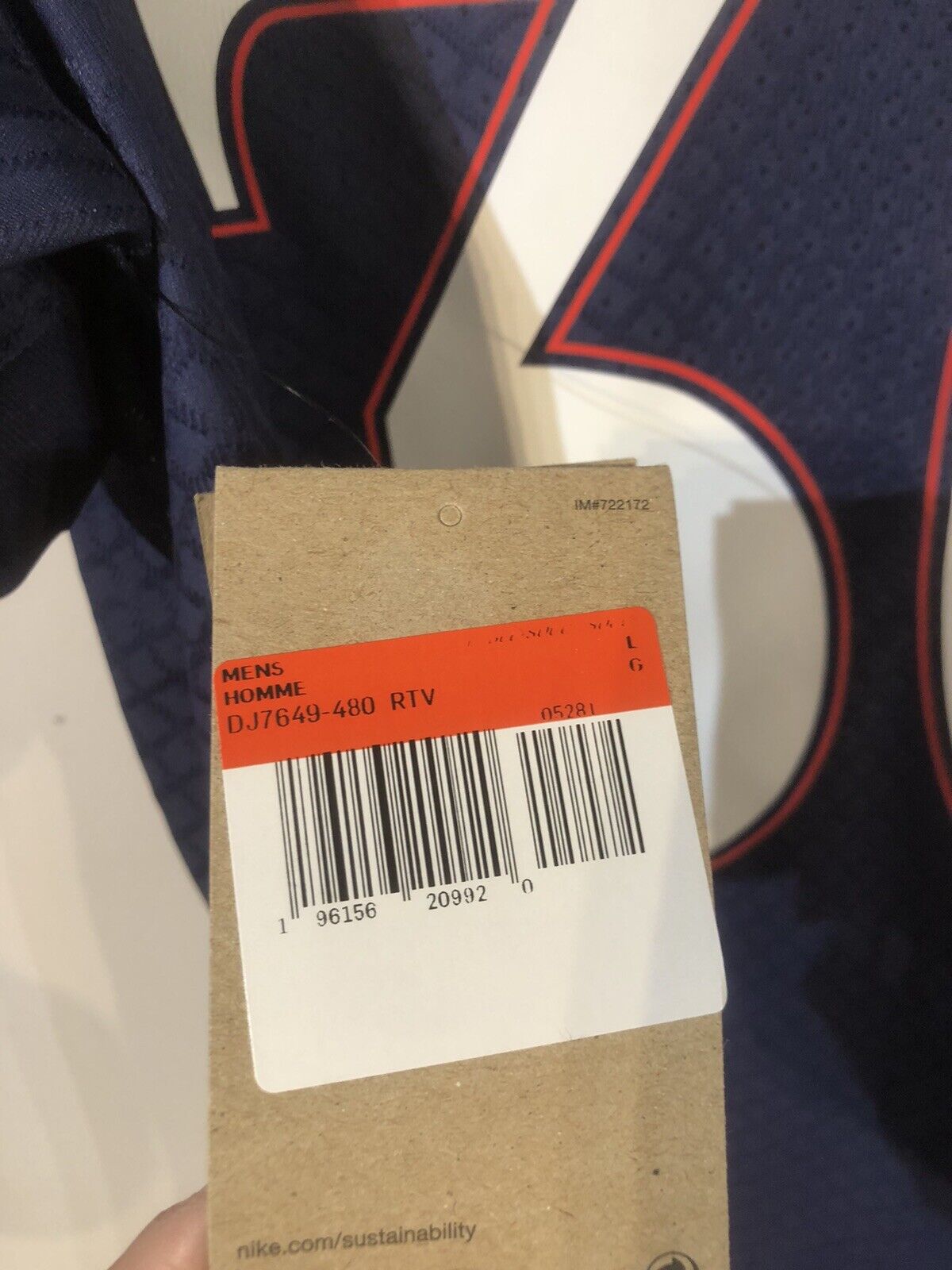 Messi #30 Paris St Germain CL DriFitAdv 2022/23 Large Home Shirt Excellent Condi