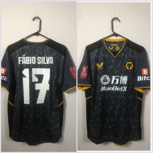 Fabio Silva #17 BNWT Wolves 2021/22 Large Away Football Shirt Jersey Castore