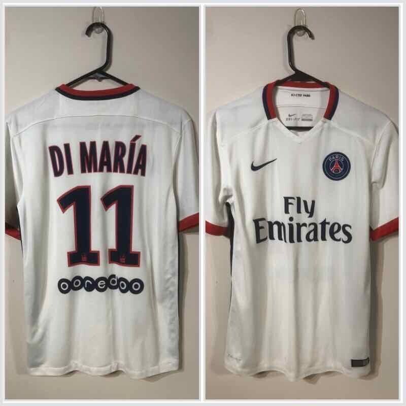 Di Maria #11 Paris St Germain 2015/16 Medium Away Football Shirt V Good Conditio