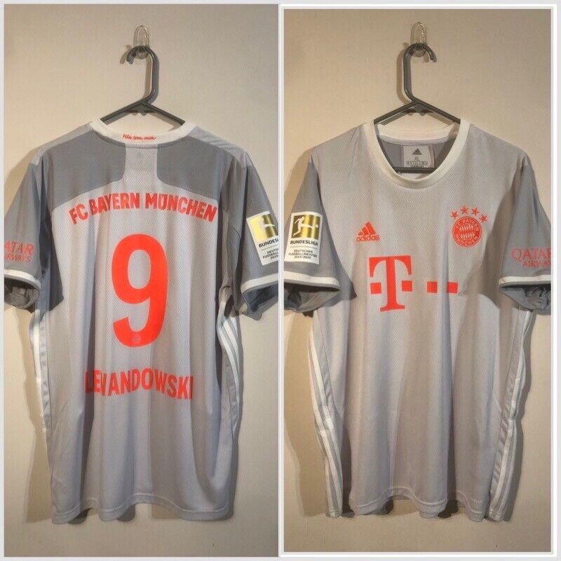 Lewandowski #9 Bayern Munich 2020/21 X-Large Away Shirt Excellent Condition