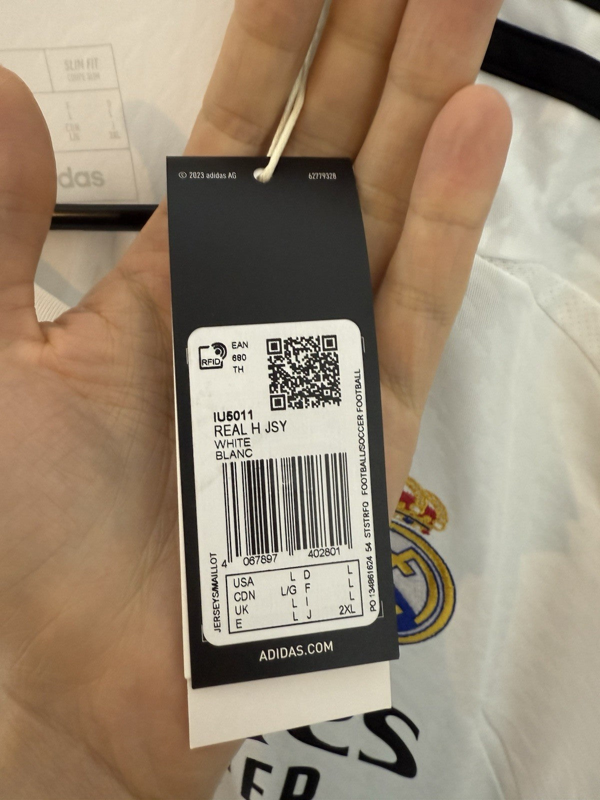 Real Madrid Bellingham #5 2024/25 Home Large Shirt BNWT IU5011