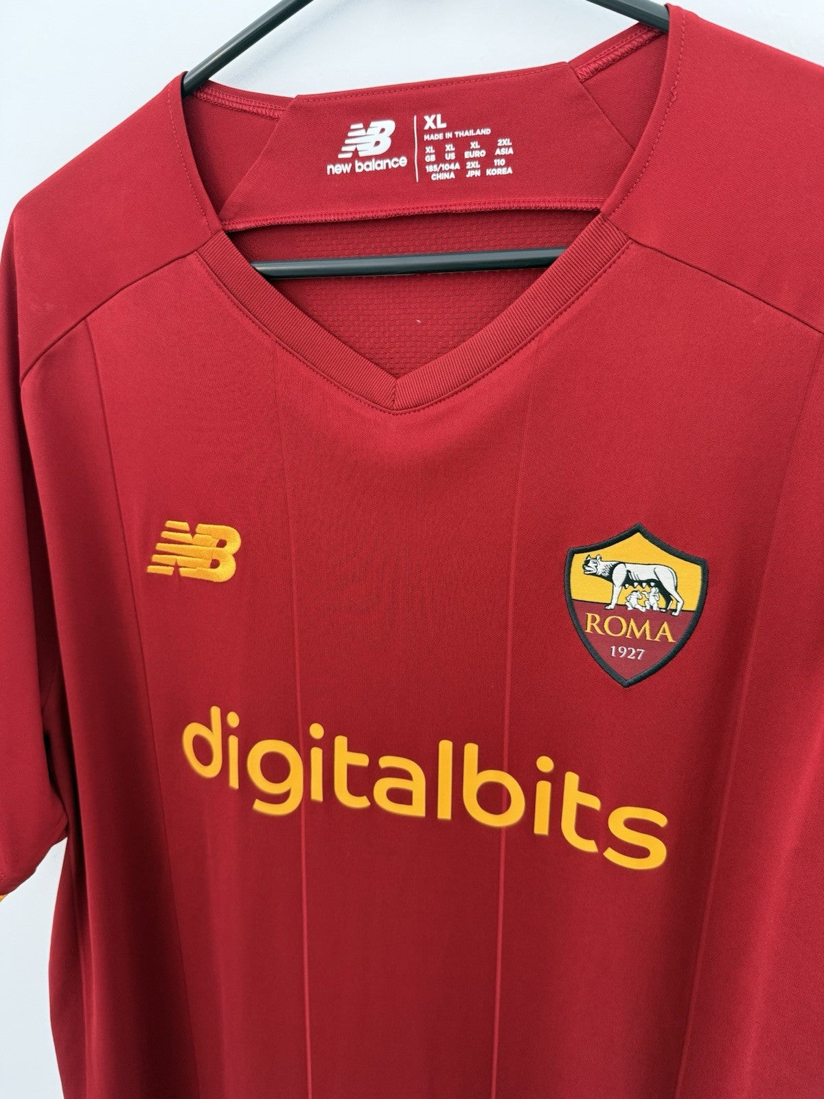 AS Roma Smalling #6 2021/22 XL Home Shirt New Balance Excellent Condition