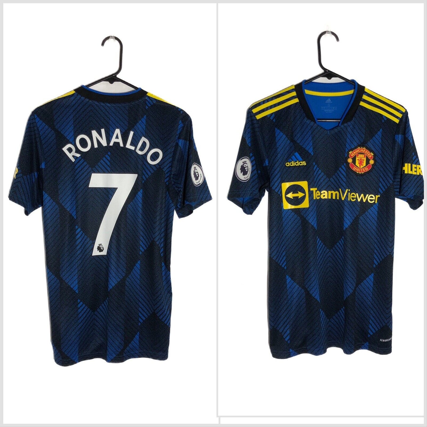 Ronaldo 7 Manchester United Small 2021 22 3rd Shirt Excellent Condition Gm4616