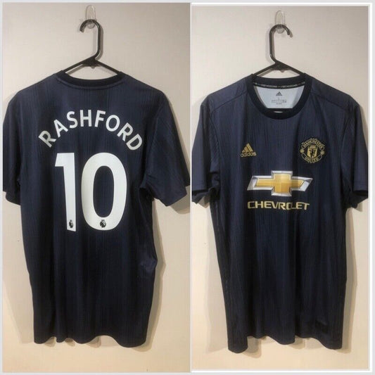 Rashford #10 Manchester United 2018/19 3rd Large Shirt Adidas Excellent Condit