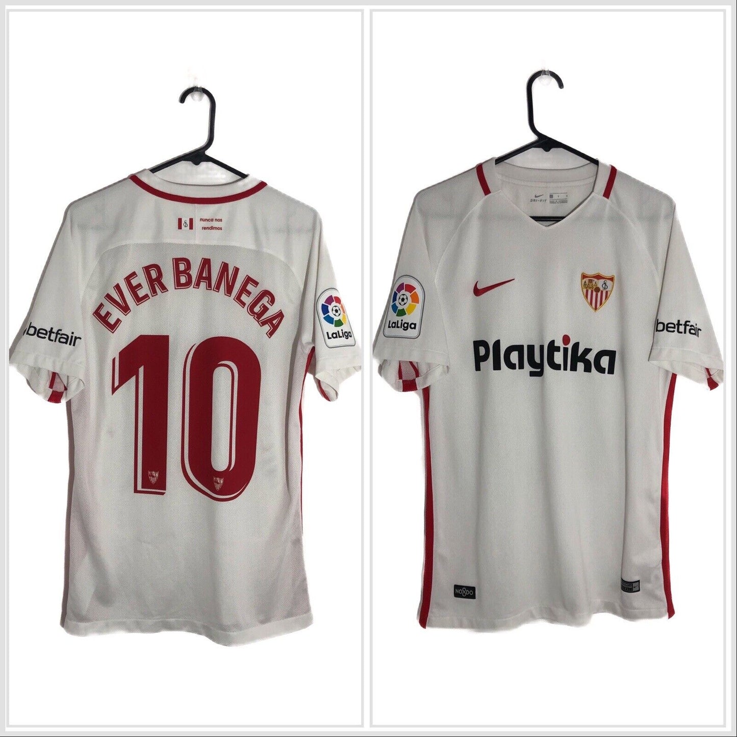 Ever Banega 10 Sevilla 2019 20 Home Large Shirt Excellent Condition  833017 102