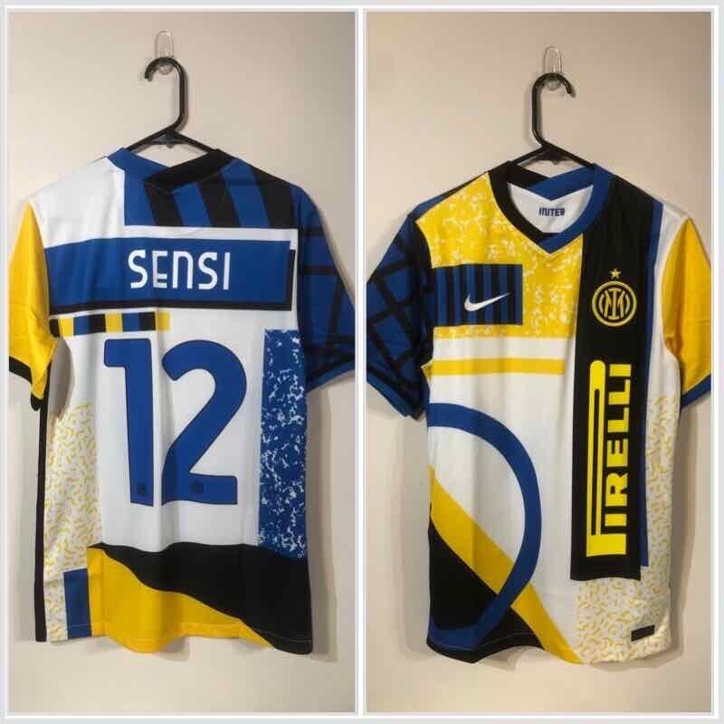 Sensi #12 Inter Milan 2020/21 Fourth Medium Football Shirt Jersey Nike BNWT