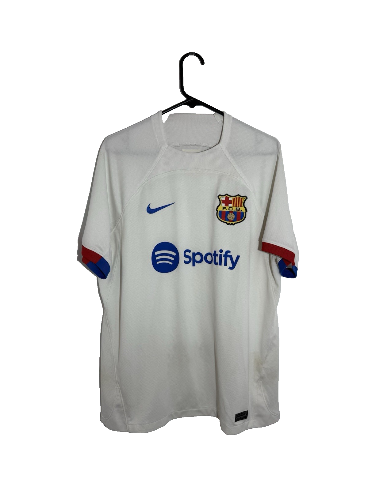 Barcelona Lewandowski #9 2023/24 Away Large Shirt Excellent Condition DX2686-101