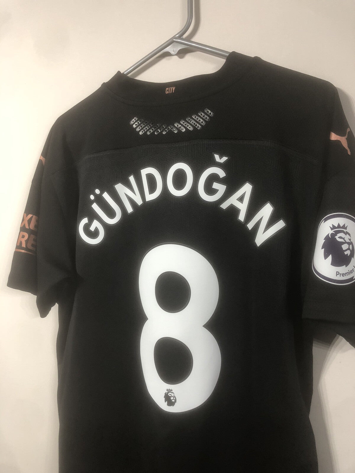 Manchester City Gundogan #8 2020/21 Large Authentic Away Excellent Condition