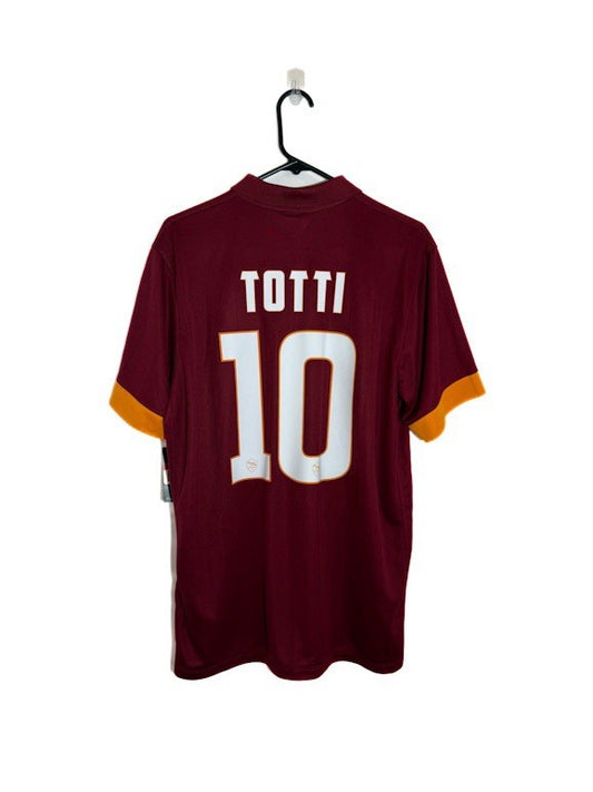 AS Roma Totti #10 2014/15 Large Home Shirt BNWT 635811-678