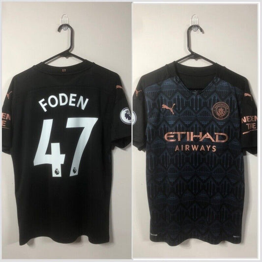 Foden #47 Manchester City 2020/21 Medium Away Shirt Excellent Conditi 757065-02