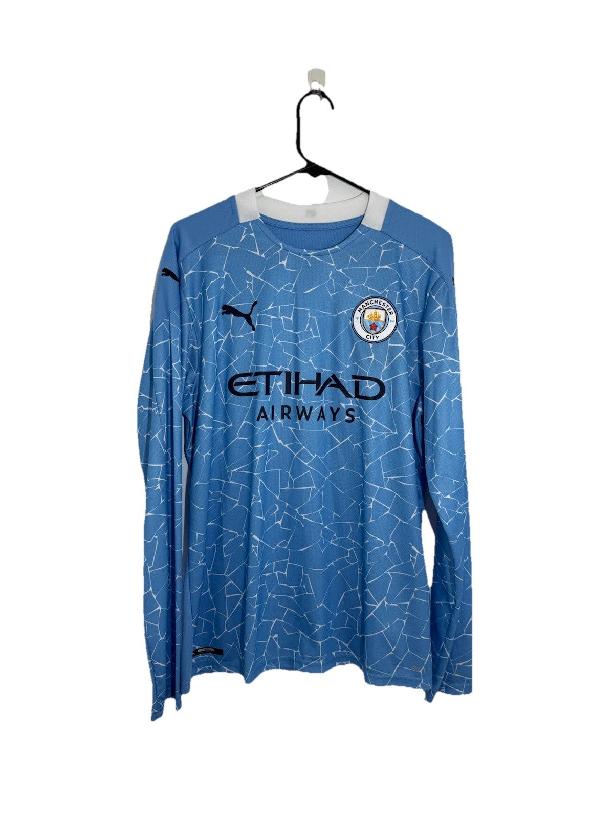 Manchester City Kun Aguero #10 2020/21 Large L/S Home Shirt BNWT 757059-01