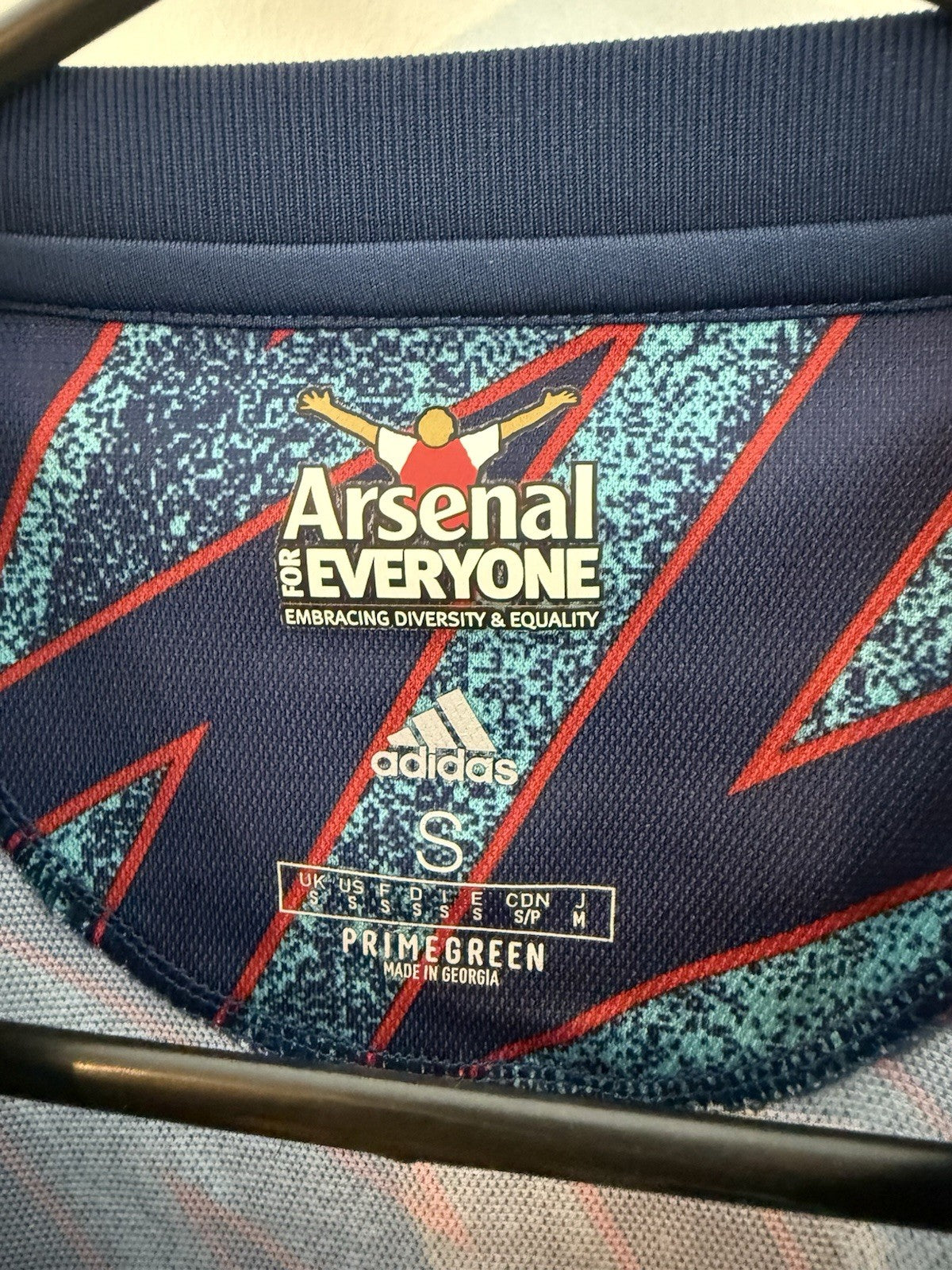 Arsenal Saka #7 2021/22 Small 3rd Shirt Adidas Excellent Condition GM0213