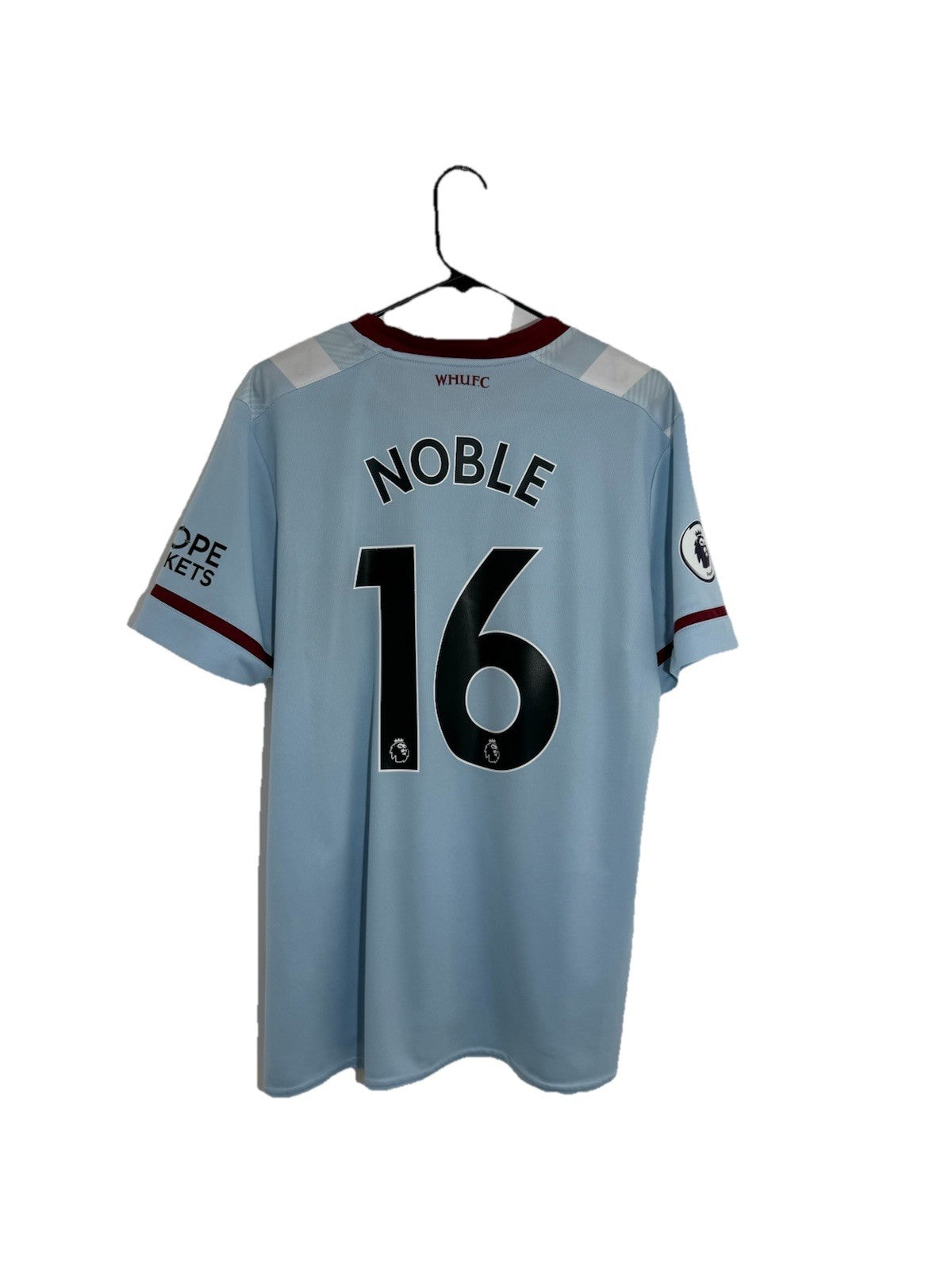 West Ham United Noble #16 2021/22 XL Away Shirt Umbro Excellent Condition