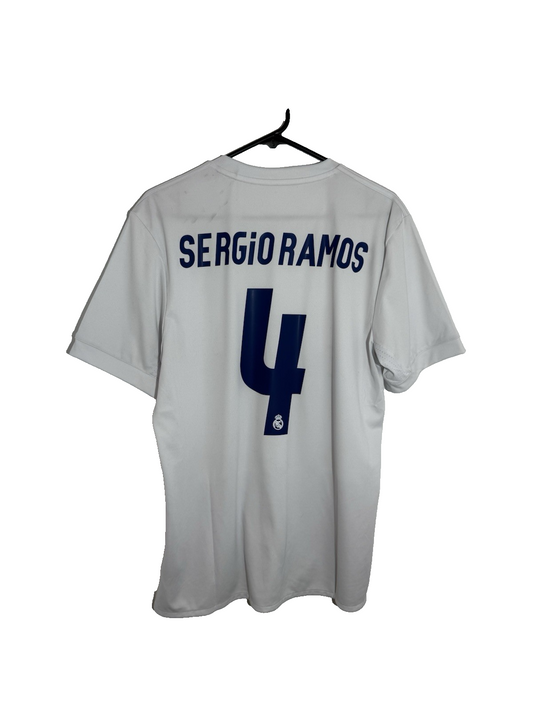 Real Madrid Sergio Ramos #4 2016/17 L Special Home Shirt V Good Condition B48903