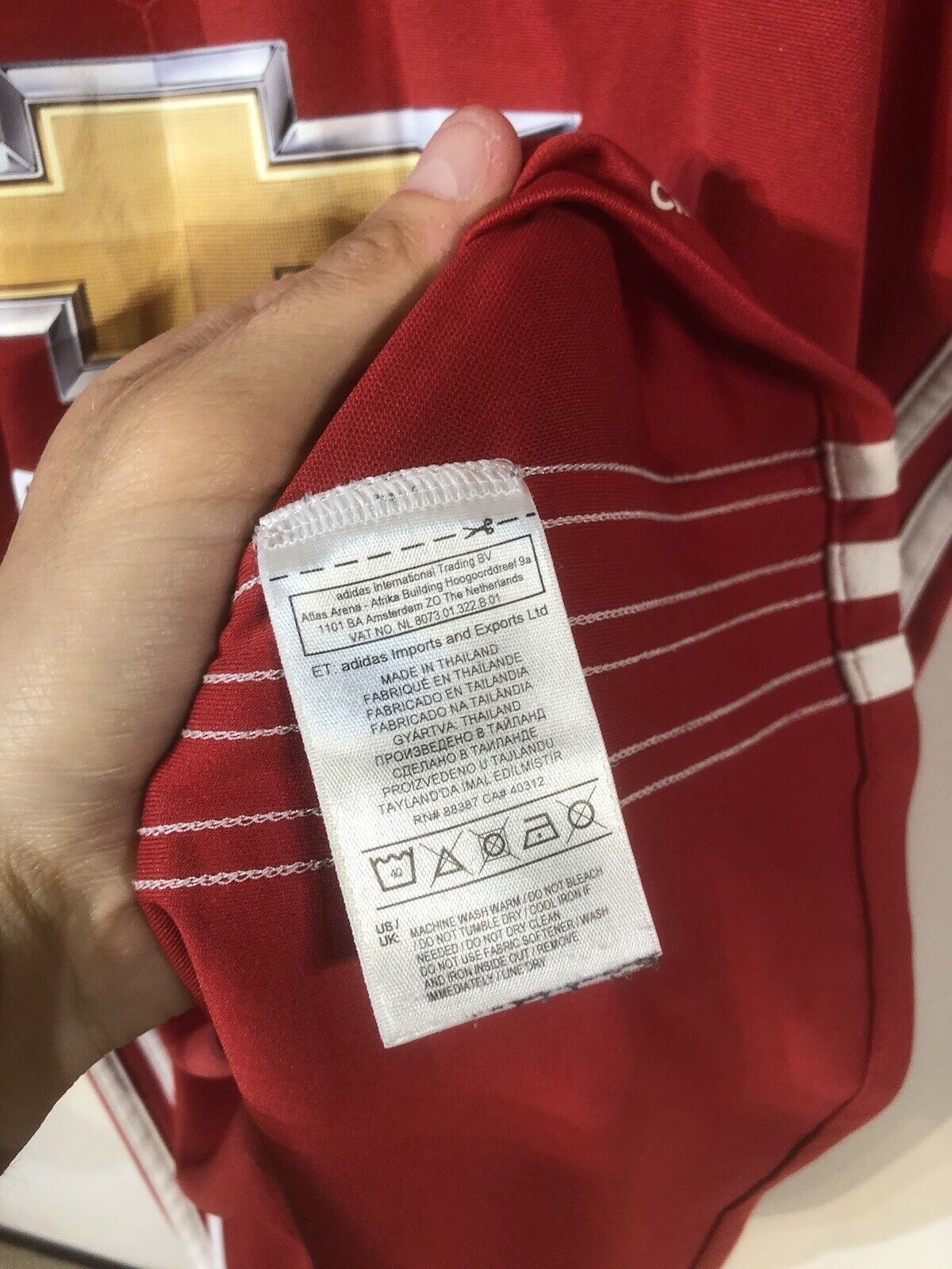 Pogba #6 Manchester United Large 2016/17 Home Shirt Adidas Good Condition