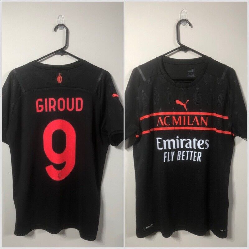 Giroud #9 AC Milan Large 2021/22 Third Shirt Puma Excellent Condition 759132-03