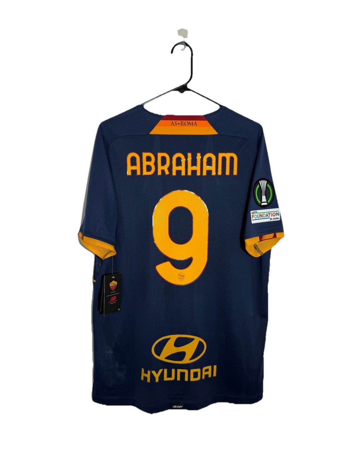 AS Roma Abraham #9 2021/22 XL 4th Shirt New Balance BNWT MT130253