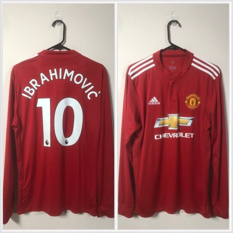 Ibrahimovic #10 Manchester United 2017/18 Home Medium Excellent Condition AZ7586