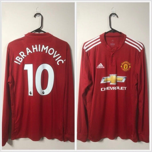 Ibrahimovic #10 Manchester United 2017/18 Home Medium Excellent Condition AZ7586