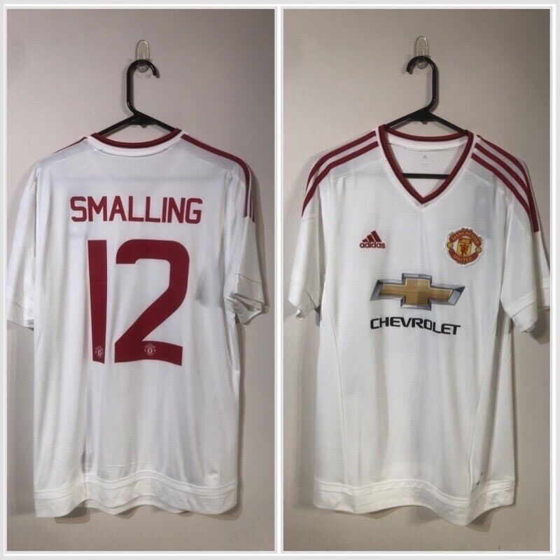 Smalling #12 Manchester United 2015/16 Away Euro Medium Football Shirt BNWT