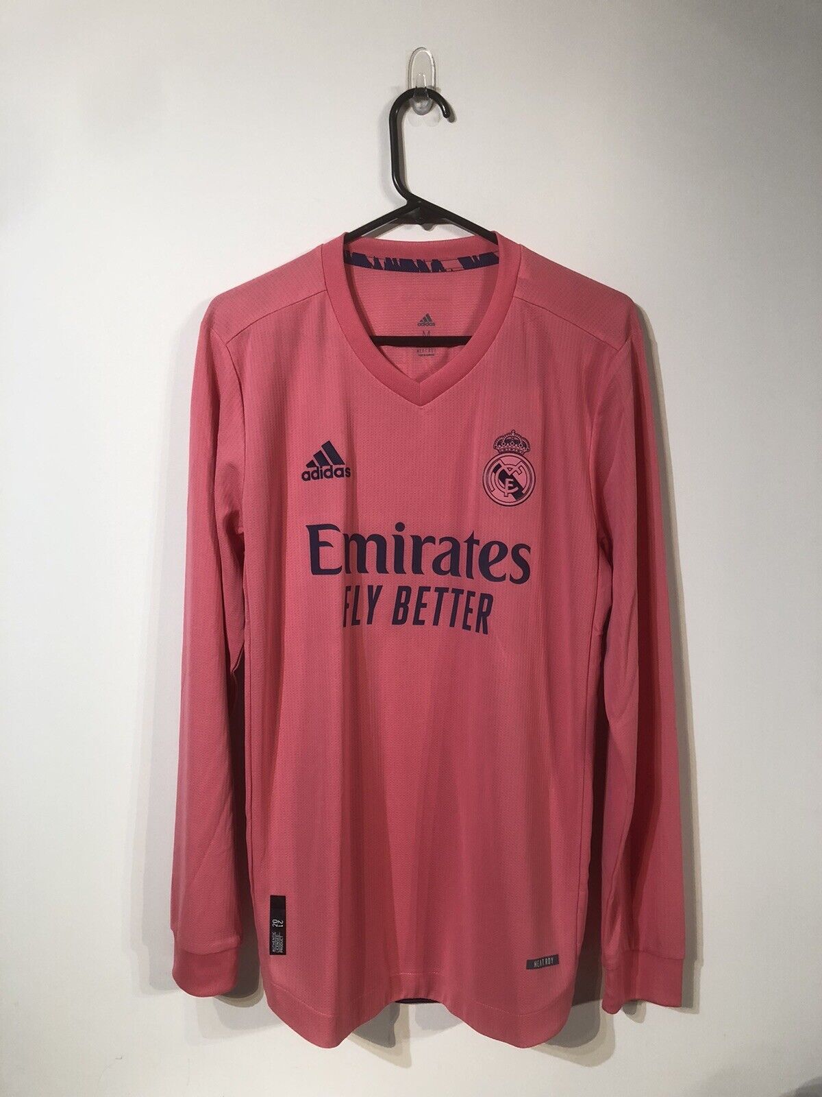 Benzema #9 Real Madrid 2020/21 Medium Authentic Long Sleeve Away Shirt BNWT