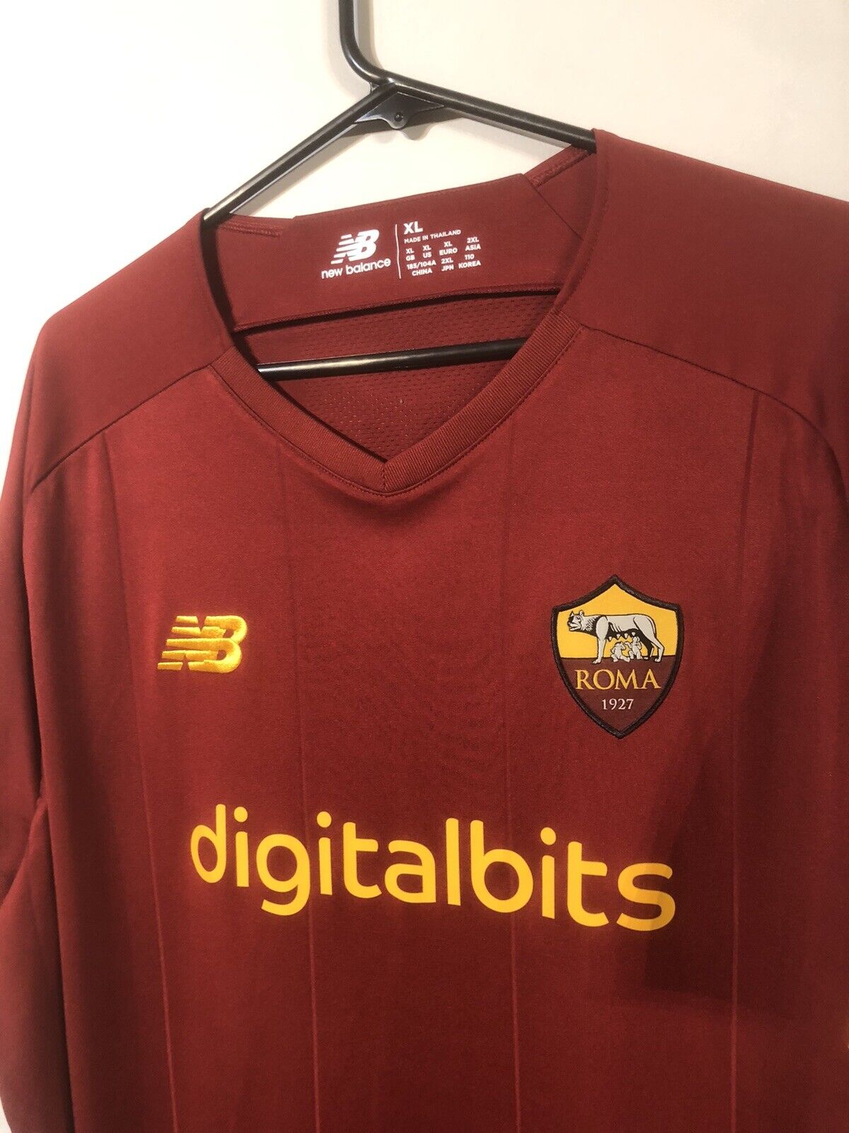 Smalling #6 AS Roma Home 2021/22 X-Large Football New Balance Excellent Conditio