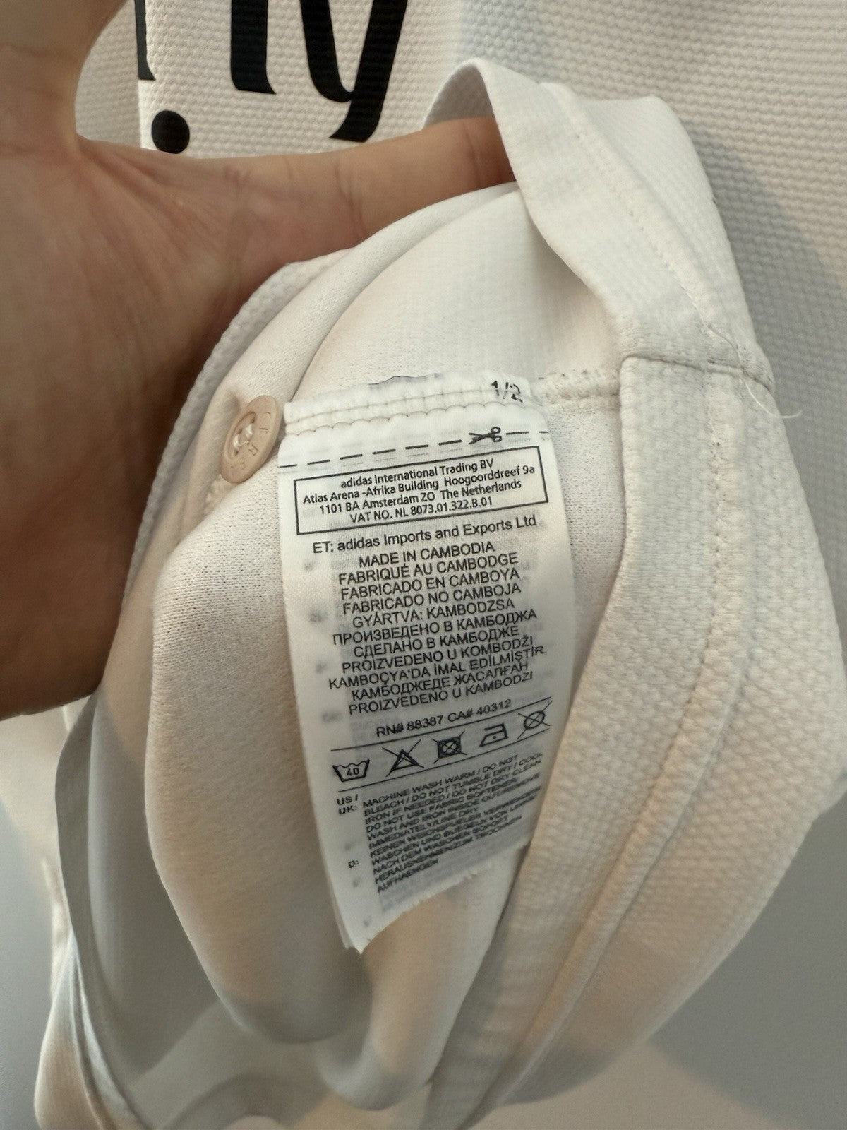 Real Madrid Carvajal #2 2018/19 Home Large Shirt Very Good Condition DH3372