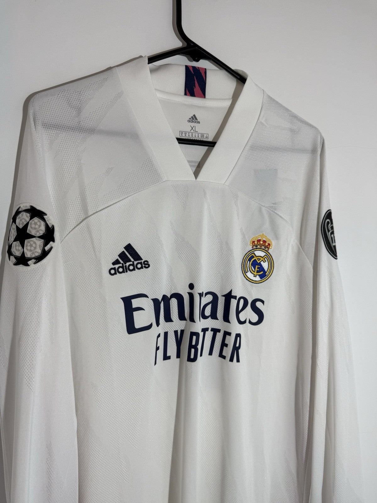 Real Madrid Benzema #9 2020/21 XL LS Home CL Shirt BNWT FQ7473