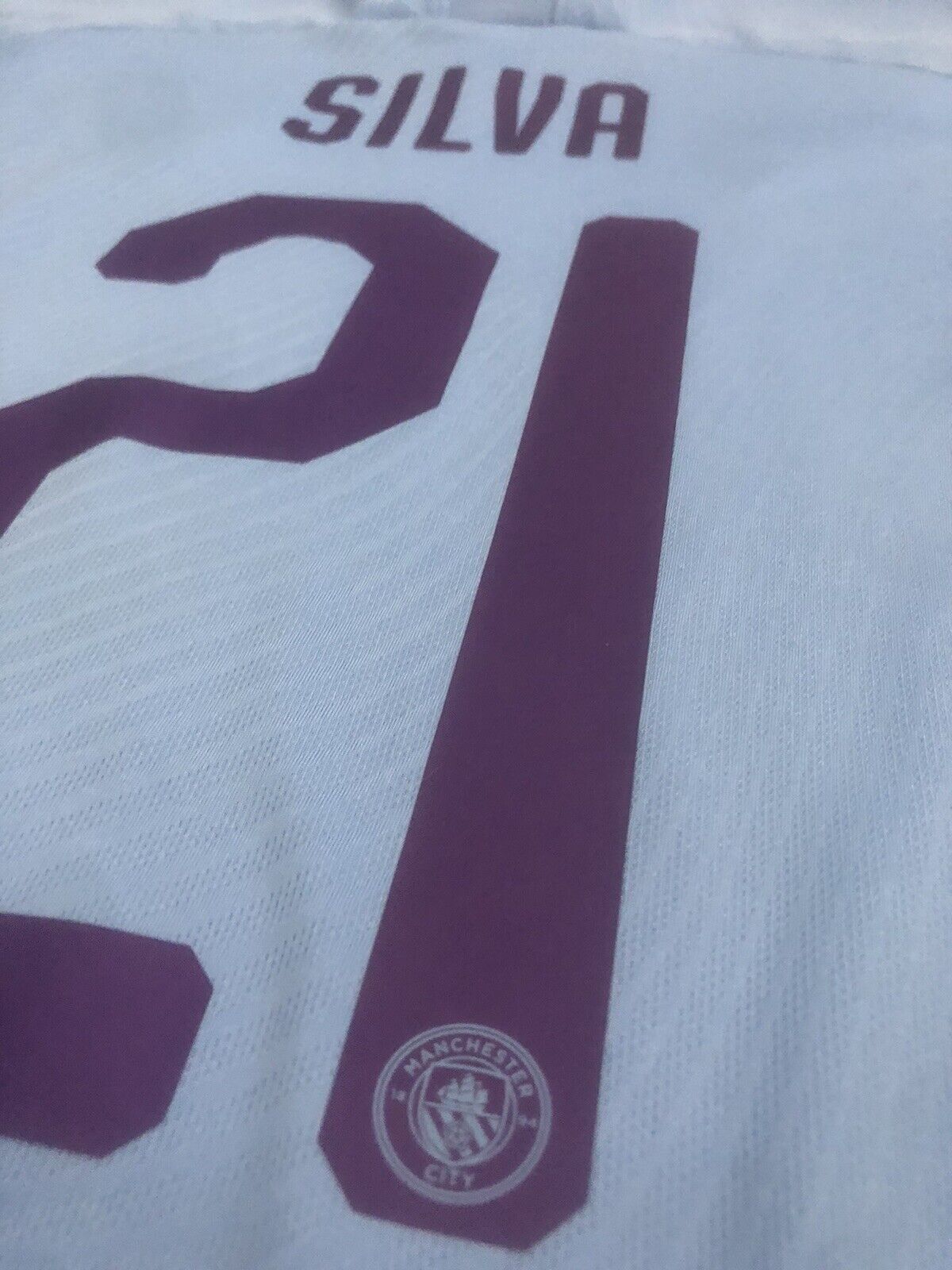 Silva 21 Manchester City 2019 20 Xl Home Shirt Excellent Condition 755586 01