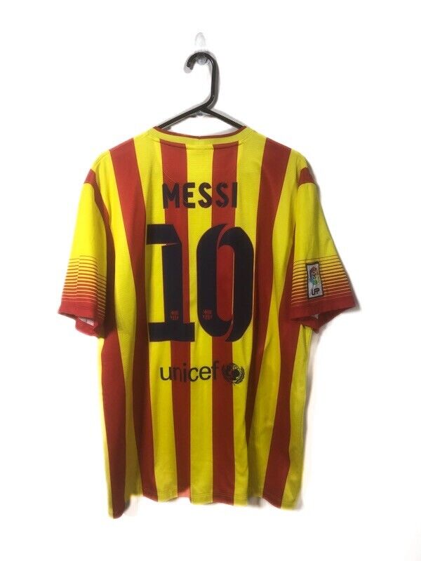 Messi 10 Barcelona 2013 14 Xl Away Shirt Excellent Condition 532823 703