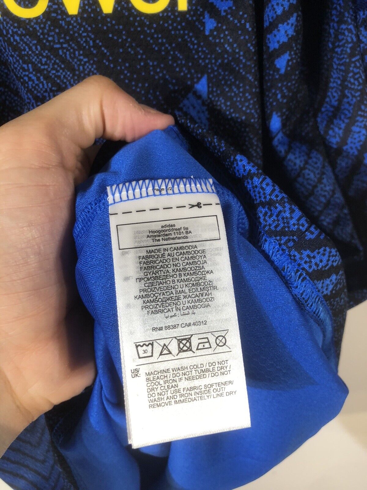 Rashford #10 Manchester United Large 2021/22 Euro 3rd Adidas Excellent Condition