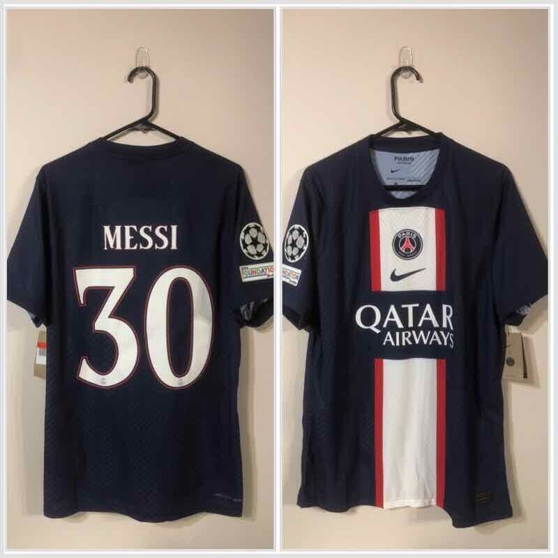 Messi #30 Paris St Germain CL DriFitAdv 2022/23 Large Home Shirt Excellent Condi