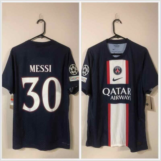 Messi #30 Paris St Germain CL DriFitAdv 2022/23 Large Home Shirt Excellent Condi