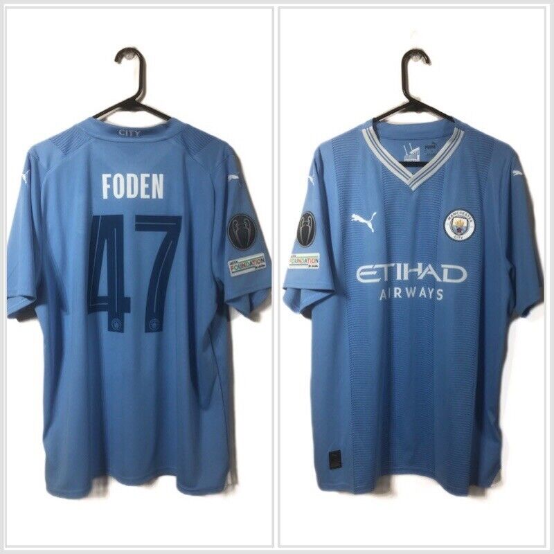 Foden 47 Manchester City 2023 24 Xl Home Shirt Excellent Condition 770438 01