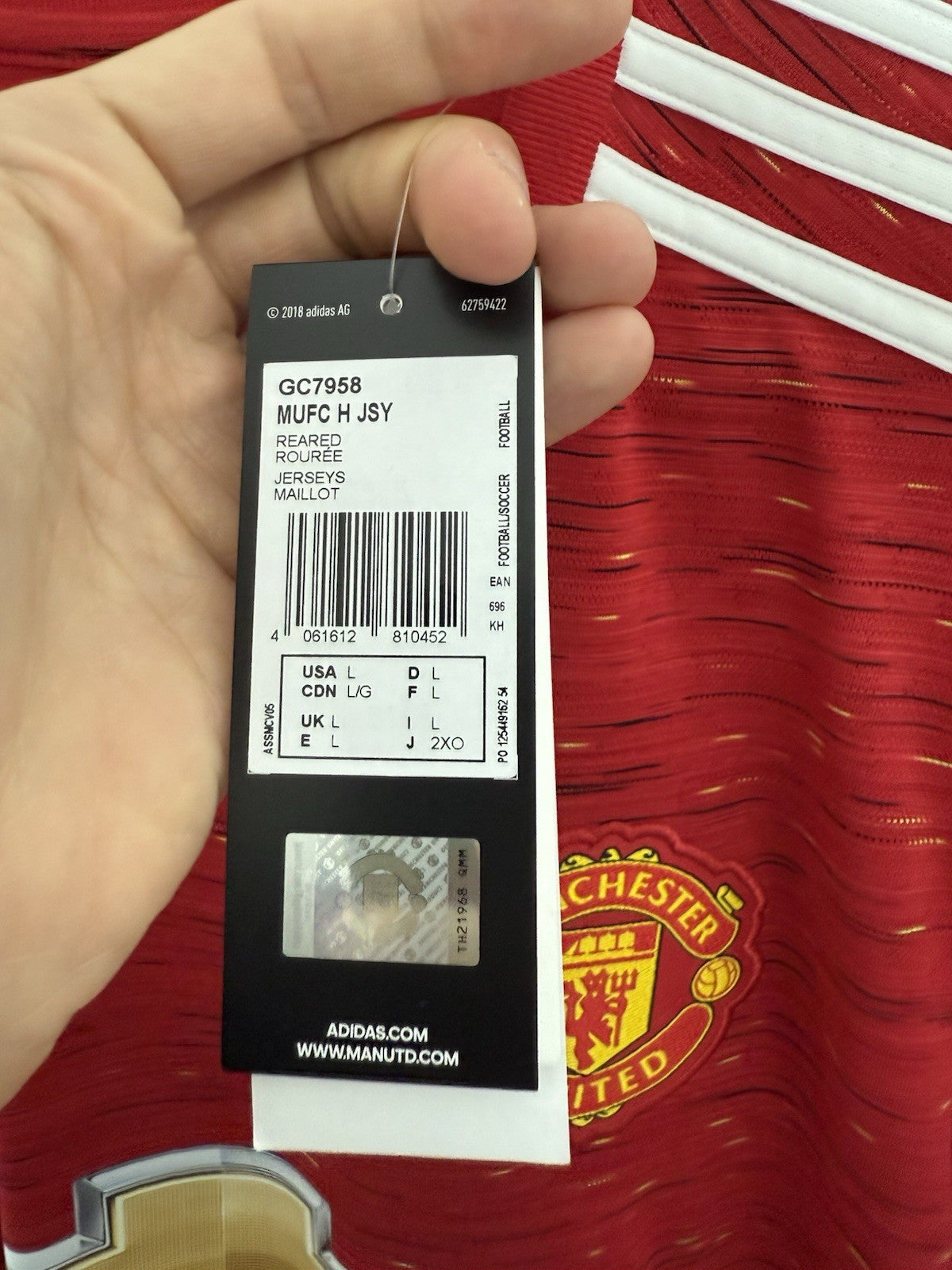Manchester United Rashford #10 2020/21 Large Home CL Shirt Adidas BNWT GC7958