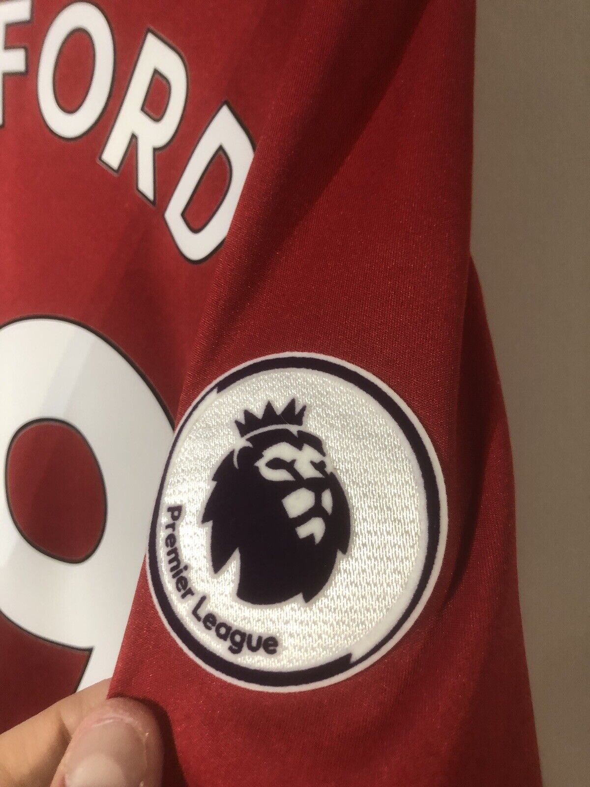 Rashford #19 Manchester United 2017/18 Home Medium L/S Shirt Excellent Condition