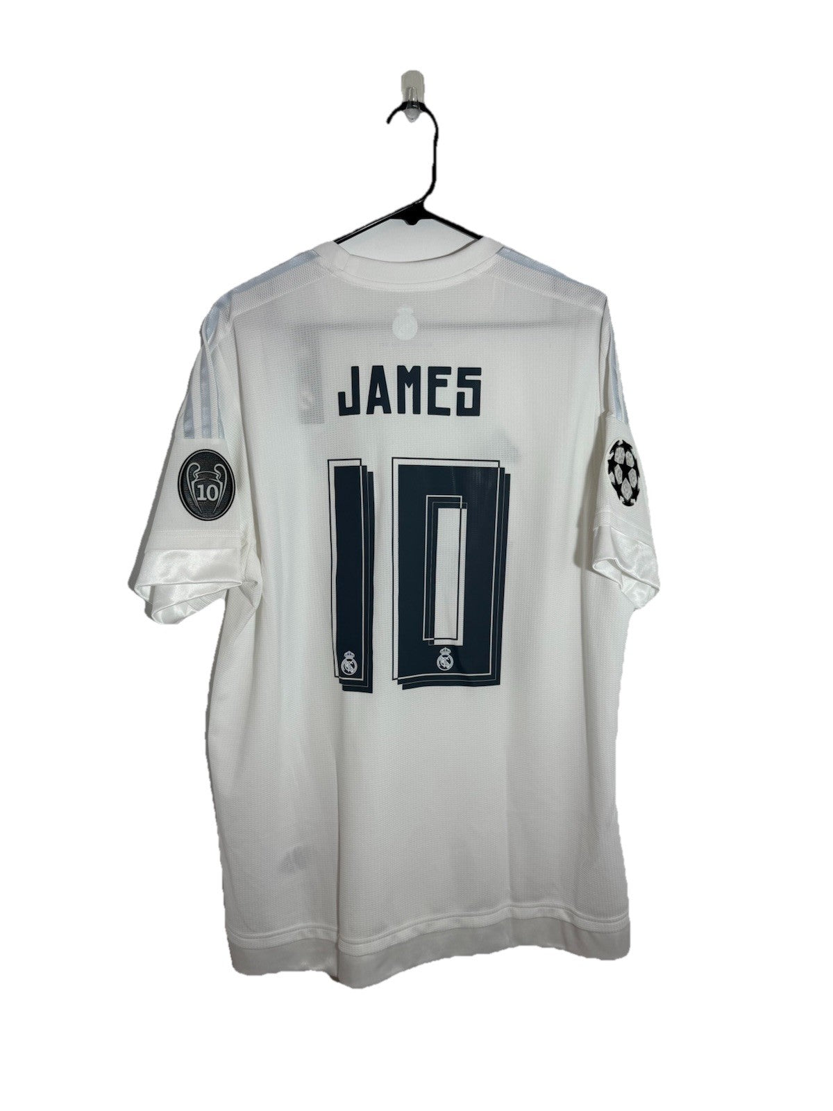 Real Madrid James #10 2015/16 XL Champions League Home Shirt BNWT S12614