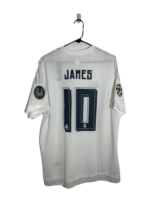 Real Madrid James #10 2015/16 XL Champions League Home Shirt BNWT S12614