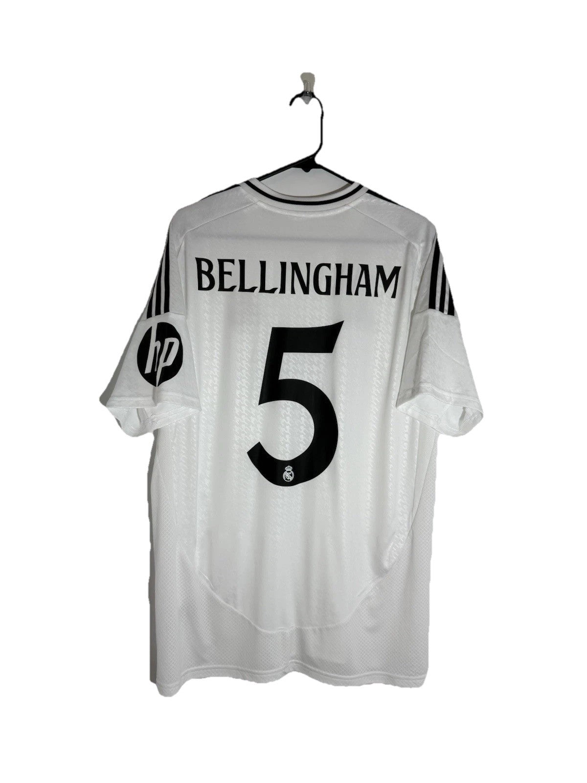 Real Madrid Bellingham #5 2024/25 XL Home Shirt Excellent Condition IU5011