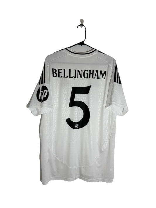 Real Madrid Bellingham #5 2024/25 XL Home Shirt Excellent Condition IU5011