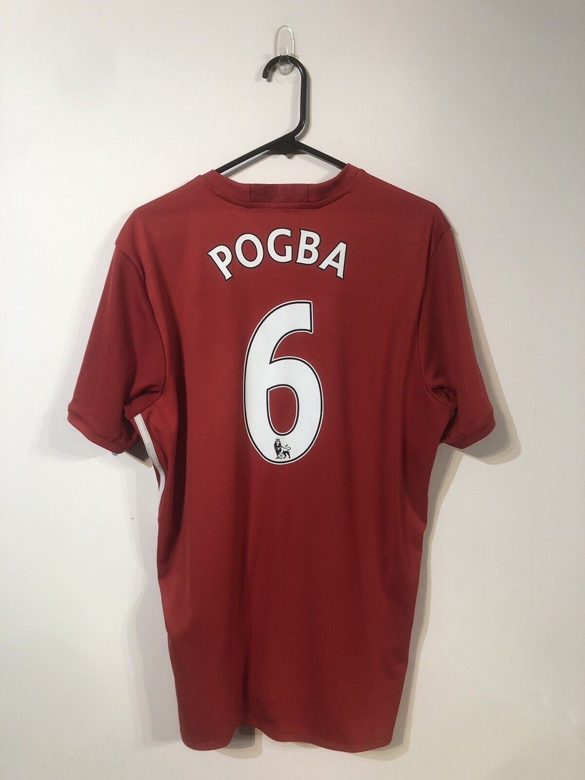 Pogba #6 Manchester United Large 2016/17 Home Shirt Adidas Good Condition