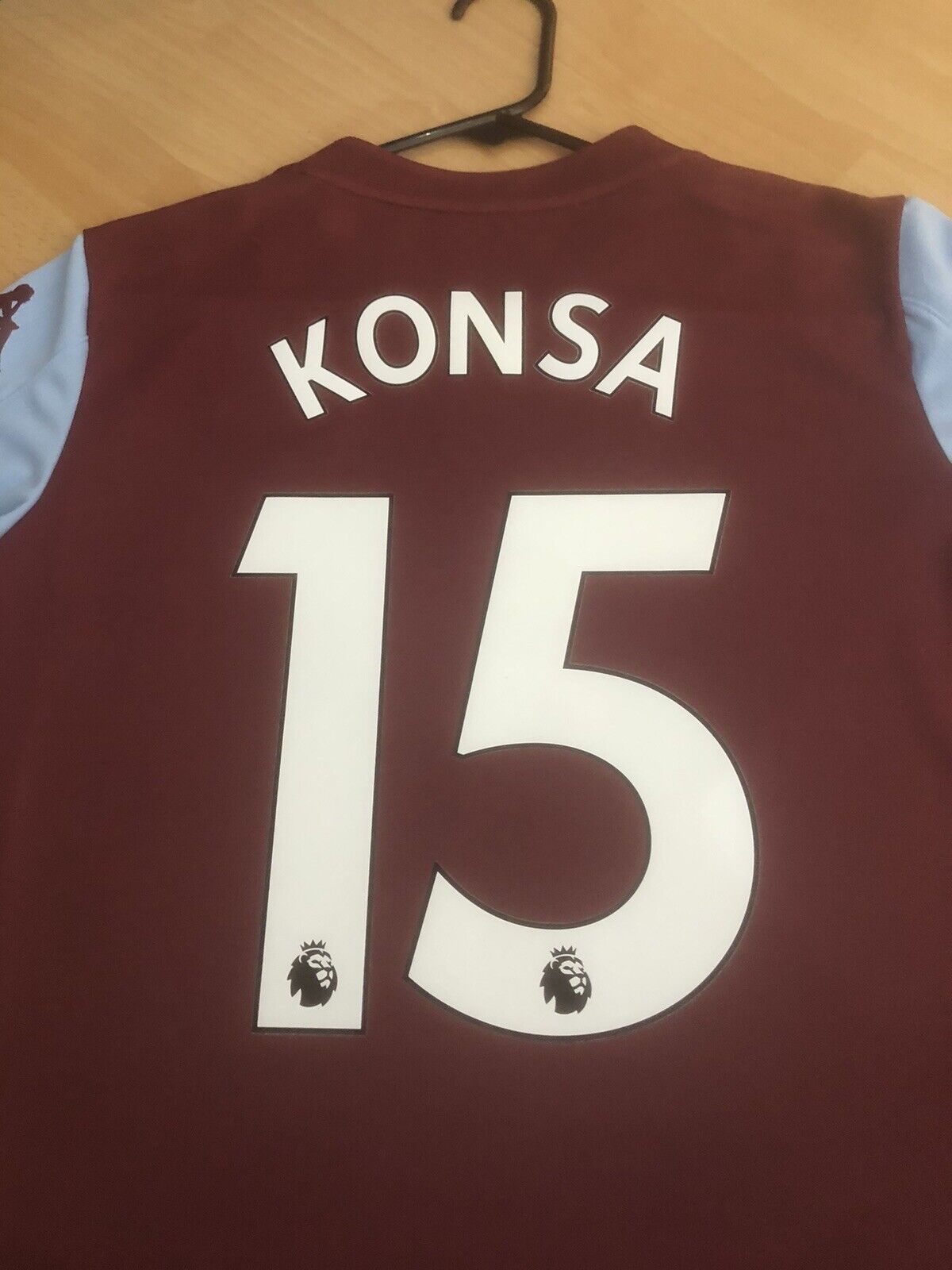 Konsa 15 Aston Villa 2019 20 Medium Home Shirt Kappa Excellent Condition