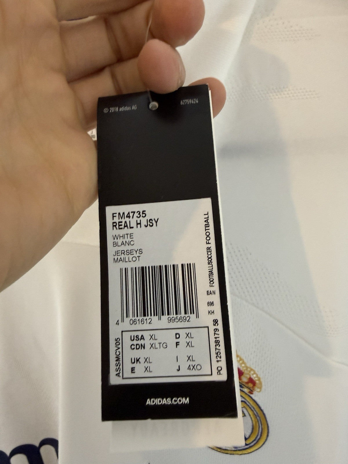 Real Madrid Benzema #9 2020/21 XL Home Shirt BNWT FM4735