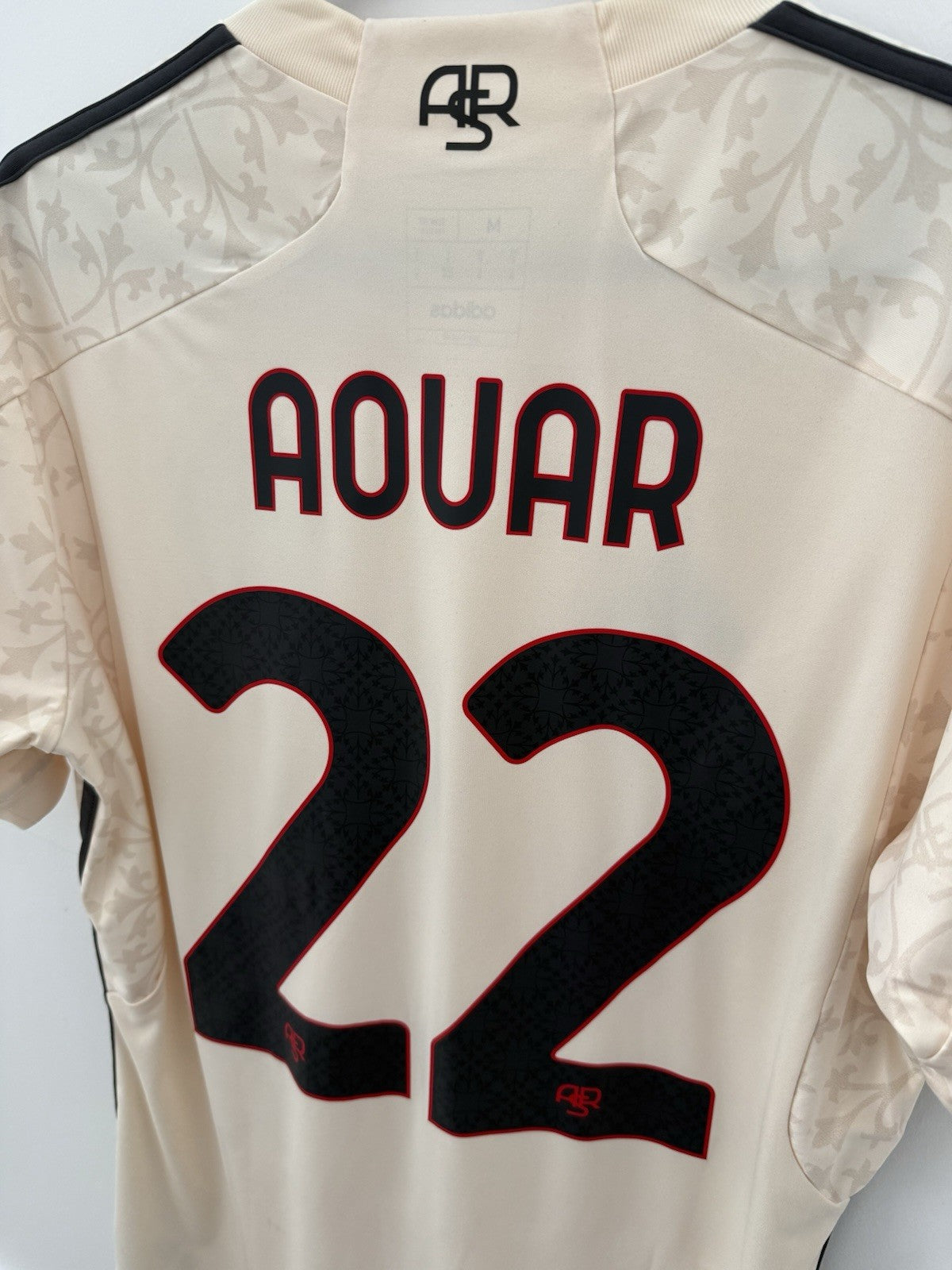 AS Roma Aouar #22 2023/24 Away Medium Shirt Adidas Excellent Condition