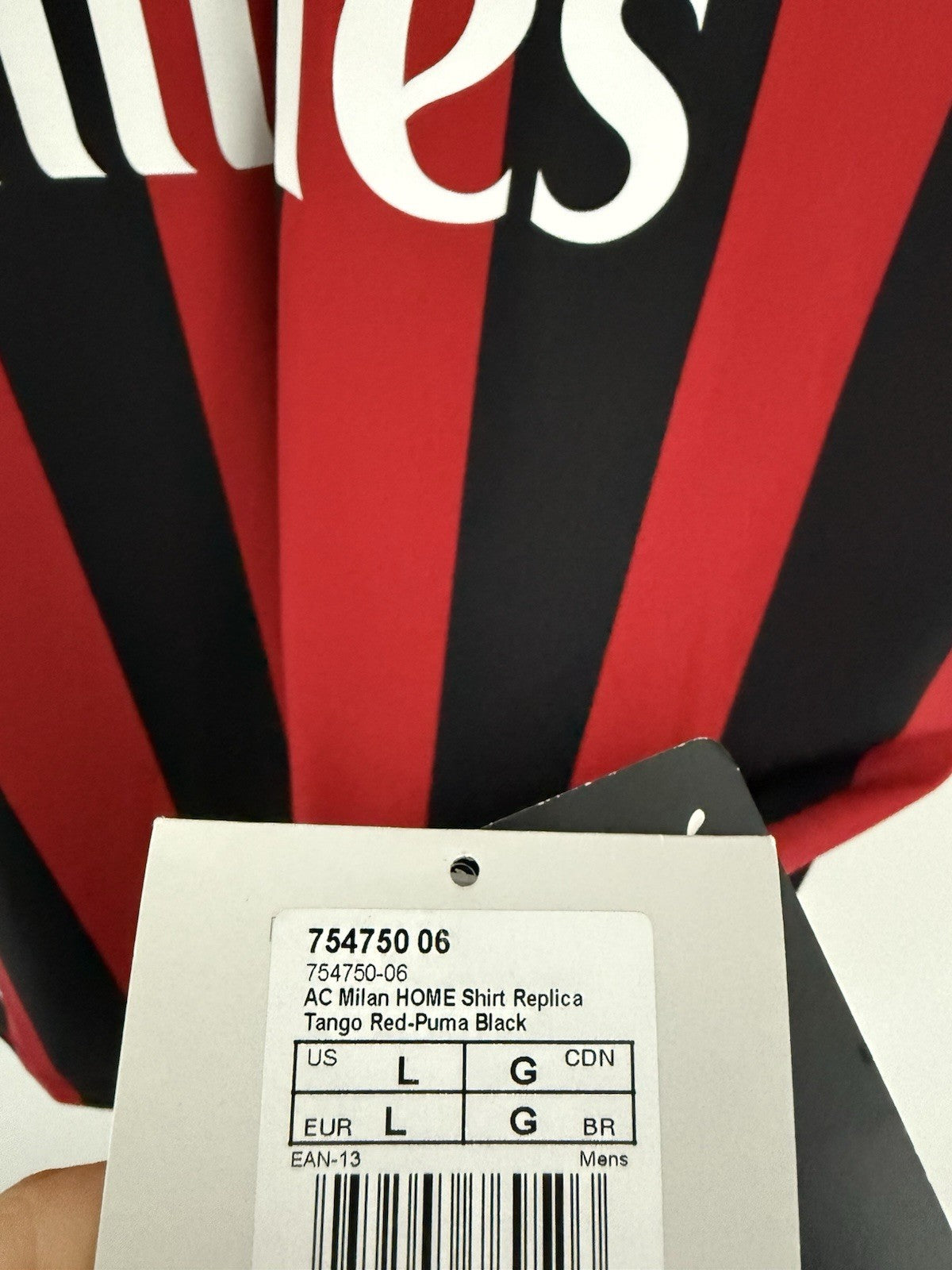 AC Milan Romagnoli #13 2018/19 Large Home Shirt Puma BNWT 754419-06