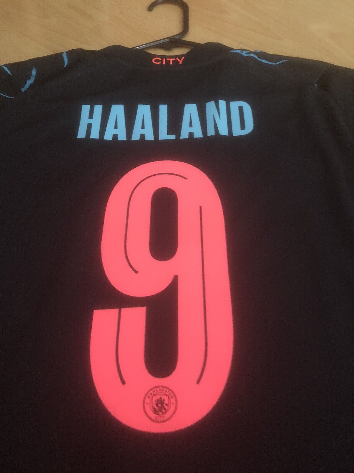 Haaland 9 Manchester City 2023 24 Large 3rd Shirt Excellent Condition 770460 03